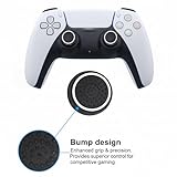 6Pcs Premium Silicone Thumb Stick Grips Caps- Controller Grips,Controller Thumb Grips,Joystick Controller Performance Replacement Compatible with PS5 PS4 PS3 Xbox One 360 Controller Grip(Black - Image 3