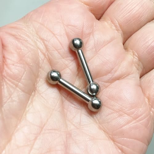M00807-2 MOREZMORE 2pcs Double Ball Rod Barbells 6mm Ball 25mm Length for Ball and Socket Stop Motion Puppet Armature Humanly Posable Armature Parts HPA