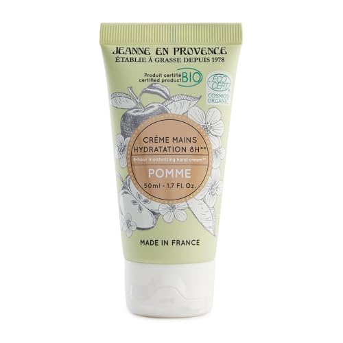 Jeanne en Provence, Crema de manos orgánica, 50 ml, manzana
