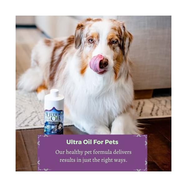 Ultra Oil Skin and Coat Supplement for Dogs and Cats with Hemp Seed Oil, Flaxseed Oil, Grape Seed Oil, Fish Oil for Relief from Dry Itchy Skin, Dull Coat, Hot Spots, Dandruff, and Allergies (128 oz) Ultra Oil Skin and Coat Supplement for Dogs and Cats with Hemp Seed Oil, Flaxseed Oil, Grape Seed Oil, Fish Oil for Relief from Dry Itchy Skin, Dull Coat, Hot Spots, Dandruff, and Allergies (128 oz)