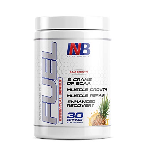 Fuel 2:1:1 BCAA Powder, 5 Grams of BCAAs Amino Acids, Post Workout Recovery Drink for Muscle Building, Recovery, and Endurance, 30 Servings (Pineapple)