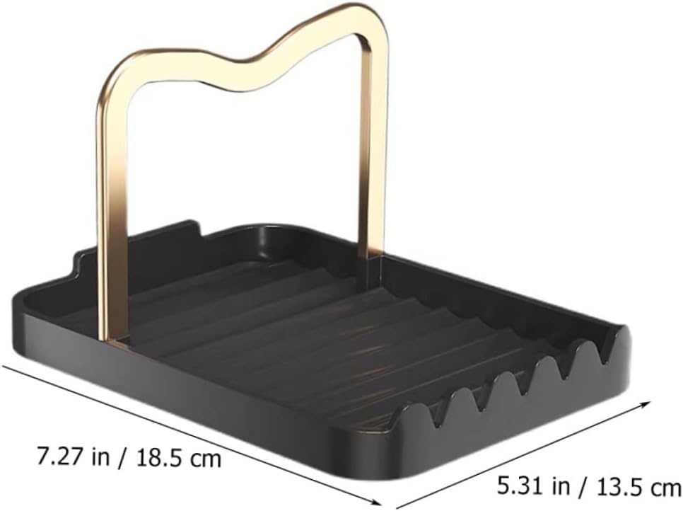 Multi Function Pot Lid Organizer and Spoon Rest Rack for Kitchen Countertop Practical Pan Holder with Utensil Stand for Spatulas Spoons and Cooking Tools