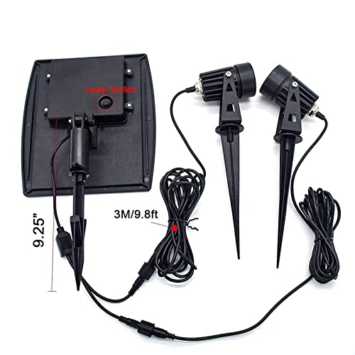 Dllt Led Solar Spot Lights Outdoor Landscape Spotlights, 2-In-1 Solar Powered Wall Lights-Low Voltage Outdoor Landscaping Light For Garden Yard Lawn Pathway Landscape Downlight, Warm White,Auto On/Off #TOP5