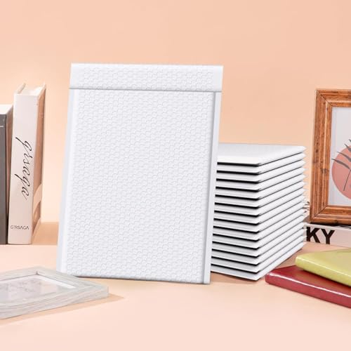 Image of Fuxury Bubble Mailers 10.5x16 inch White Padded Envelopes 3750Pack Bulk Strong Adhesion Full Pallet of Padded Mailers Thick Bubble Envelopes for Small Business Mailing Books Clothes Makeup Supplies