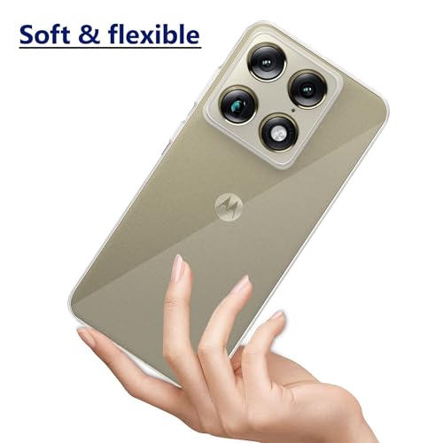 Image of Amazon Brand - Solimo for Moto Signature 5G Premium Transparent Soft Silicon Crystal Clear Back Cover [Transparent]