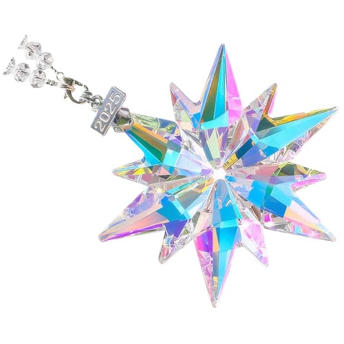 Crystal Car Hanging Ornament - 2025 Star Design Sunlight Catcher