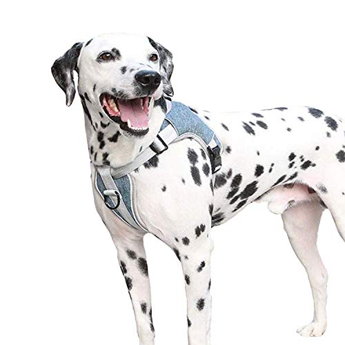 Dog Harness No-Pull Pet Harness Adjustable Soft Padded Outdoor Pet Dog Vest Harness Reflective No-Choke Harness Pet Chest Harness with Easy Control Handle for Large Dogs (XL, Chest 27.0-33.5")