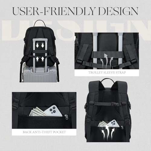 Lossga for Easyjet Cabin Bag 45x36x20 Underseat Hand Luggage Travel Backpack Rucksack Carry ons for Women Men - Image 3