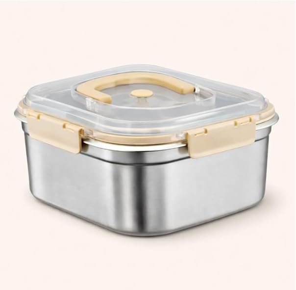 Image of Leakproof Stainless Steel Lunch /Bento Box - Airtight Food Container for Office, School & Travel with Locking Lid 2600ml Food Storage Container with Secure Lid