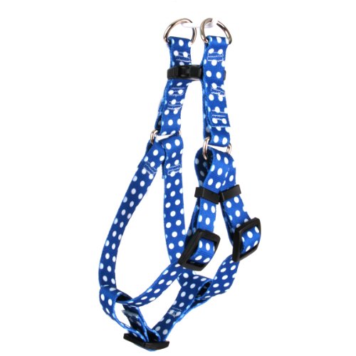 Image of Yellow Dog Design Step-in, X-Small, Navy Polka