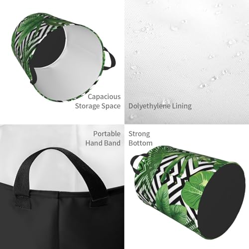 Panier à linge et couvertures de salon imprimé tropical durable