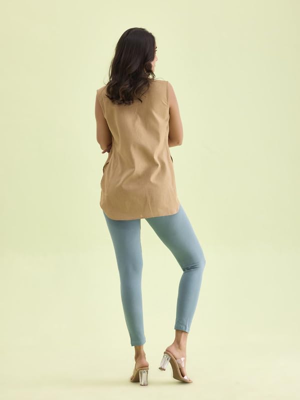 Image of GO COLORS Women Slim Cotton Leggings