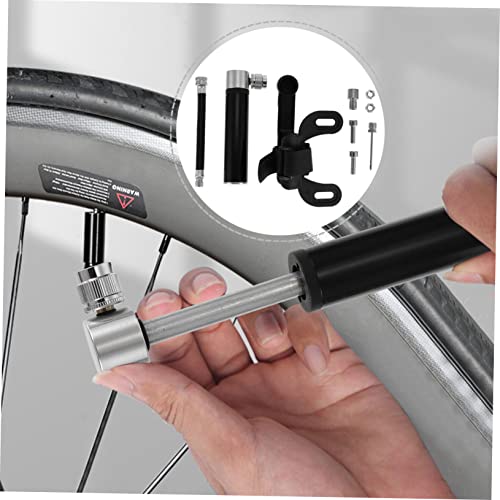 Bomba manual de bicicleta e inflador de neumáticos portátil compatible con válvulas 5