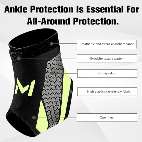 Ankle Brace for Men & Women, Ankle Brace Compression Support Stabilize, Lace up Ankles Sock,Basketball Ankle Stabilizer, Foot Ankle Orthopedic Grade Tendonitis Protection (Gray)