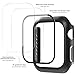 OU-BAND 45mm Case for Apple Watch Screen Protector (4-Pack), Hard PC Protective Cover with Tempered Glass, Full Coverage Shockproof & Scratch-Resistant, Compatible with Apple Watch Series 9, 8, 7