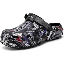 CERYTHRINA Mens Garden Clogs ShoesCamouflage Sandals -EVA Outsole Slip-on Slippers - Adult Lightweight Beach Pool Shower Slide