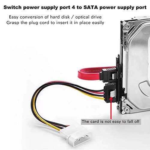 Sata To Molex Adapter 3 Pack 4Pin Molex To Sata Power Cable Sata 15 Pin Female To Molex 4 Pin Male Power Cable Adapter 8-Inch #TOP5