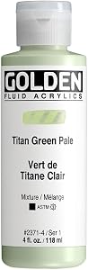 Golden Fluid Acrylic, 4 ounce bottle, Titan Green Pale (2371-4)