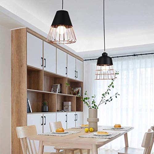 Lámpara colgante de interior con altura ajustable tipo linterna de bar 4