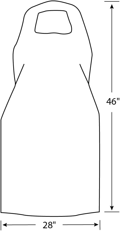 Hospeco DA-AP2846 ProWorks Disposable Apron, 2 Mil Polyethylene, 28" Length x 46" Width (Box of 100)