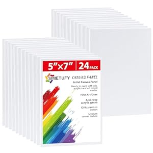 Simetufy 12,7x17,8cm Malkarton, 24 Stück