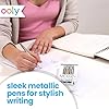 Ooly Modern Script Set - 3 Black Ink Fountain Pens with a 60 Page Journal, Pens are in Metallic Gold, Rose Gold and Silver, Refillable Cartridges, School Supplies #2