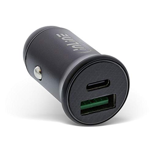 Inline® Power Delivery - Adattatore Usb Da Auto, Usb-A + Usb Tipo C, Nero