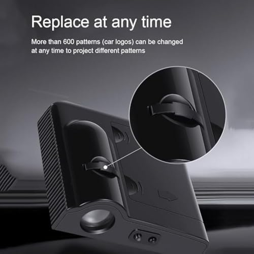 2 Pièces Lumière Porte Voiture Projecteur D'Éclairage Porte pour Opel Grandland/Grandland X 2017-2025, Lumières Menées de Porte de Voiture Logo Éclairage D'entrée