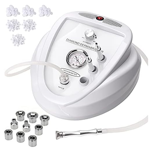 Diamond Microdermabrasion Machine, MYSWEETY 65-68cmHg Suction Power Professional Dermabrasion Equipment Microdermabrasion Tool for Home Use Facial Skin Care Beauty Machine with 300pcs Cotton Filter