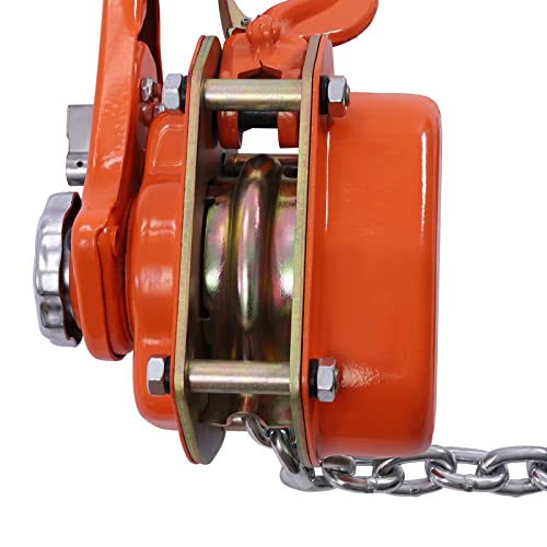 MIMODA Chain Hoist Lever Chain Hoist 3/4 Ton 1650LBS Capacity 10 FT Chain Come Along with Heavy Duty Hooks Ratchet Lever Chain Block Hoist Lift Puller