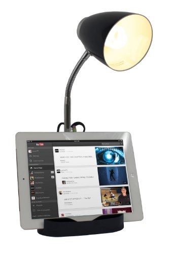 Limelights Ld1002-Blk Gooseneck Organizer Ipad Stand Or Book Holder Desk Lamp, Black #TOP1