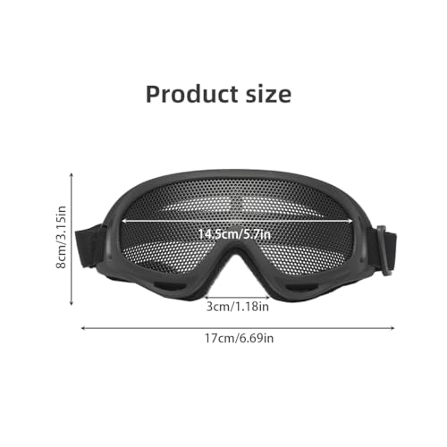 Wokyo Protective Outdoor Mesh Safety Glasses Airsoft Mesh Goggles Military Tactical for Paintball Game Movie Props Party and Other Outdoor (Black) - Image 2