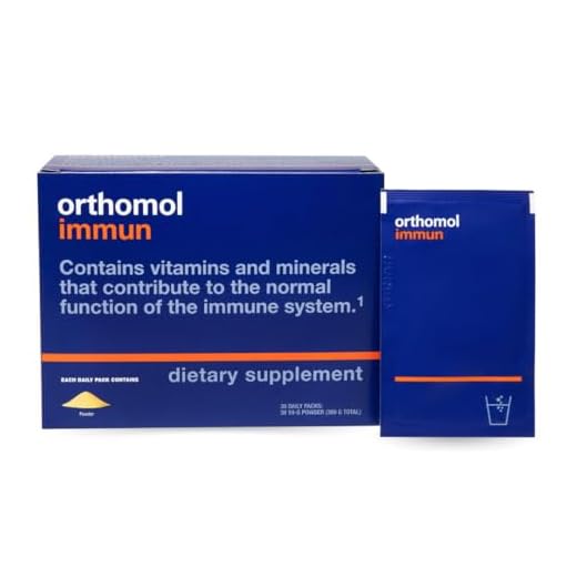 Orthomol Immun Powder, Immune Support Supplement, 30-Day Supply, Vitamins A, B, C, D, E, Zinc, Iodine
