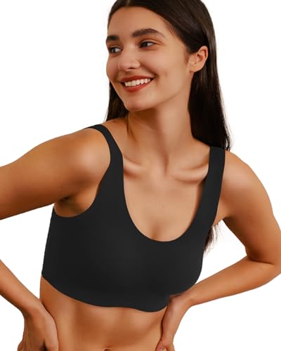 Image of Ubras Seamless Bras for Women Light Support Wireless Bralette Comfortable Soft Smooth Pull On Bras