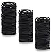 Anezus 250 Pcs 3mm Black Elastics Small Hair Ties Hair Bands Accessories for Girls