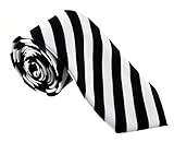 Man of Men Tie - Striped - Black & White