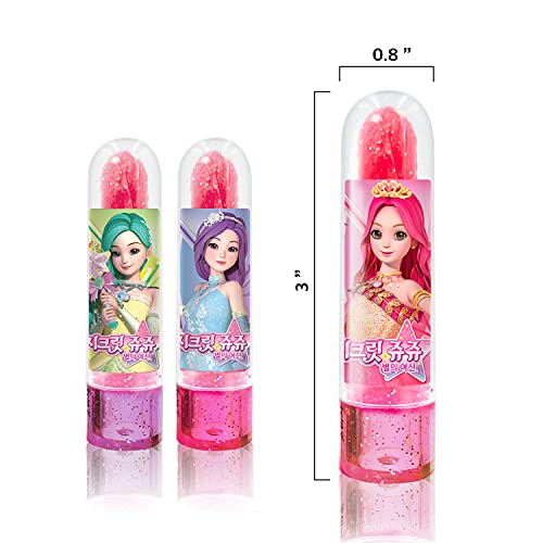 Tree Farm Secret Jouju Lipstick-Shaped Candy Individually Wrapped 18 Pcs | Birthday Candy Gift Box | Party Candy For Kids Birthday | Princess Candy Pack For Halloween, Christmas, Easters, Valentine's #TOP4