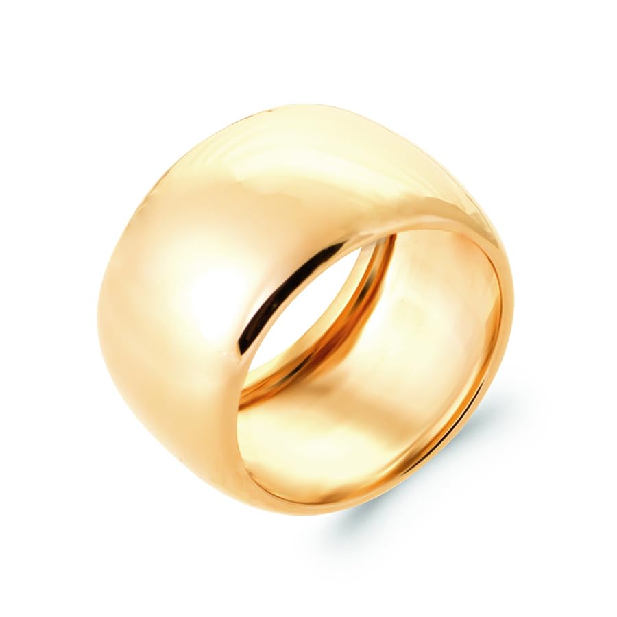 Bague en Plaqué Or large et bombée à porter au quotidien pour femme chic