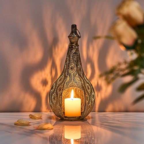 11.6in Moroccan Lantern Candle Holder for Ramadan Decor