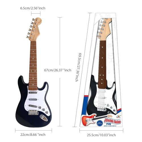 26 Inch Guitar Toy for Kids,Portable Electronic Guitar Musical Instrument Toy, Birthday Gifts for Beginner Children Toddler Boys Girls