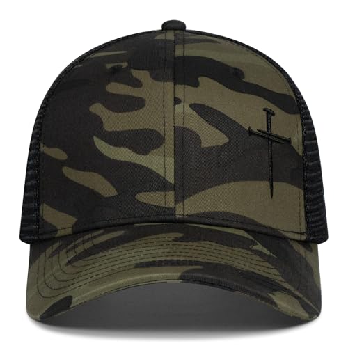Image of Christian Hats for Men Women,Jesus 3 Nail Cross Hat Christian Religious Gifts for Birthday /Christmas