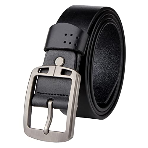 Ceinture en cuir authentique UNeedVog avec boucle d'épingle élégante pour hommes