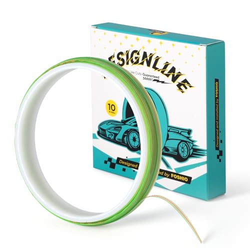 FOSHIO Knife Less Cutting Tape 32.8FT/10M Design Line Vinyl Wrap Tape for Automotive Wrapping Decals & Graphics - No Blade Safe Trim Tool 4 mm x 10 m