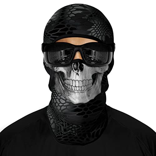 Image of Skull Full ski Mask, 3D Balaclava, UV Sun Protection,Motorcycle /Ski /Scarf /Cycling /Fishing for Men