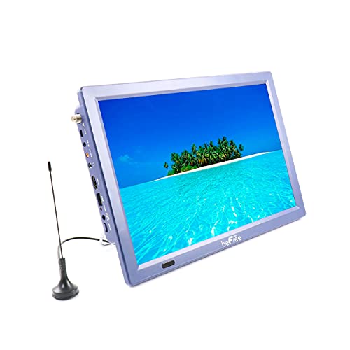 Image of beFree Sound Portable Rechargeable 14 Inch LED TV with HDMI, SD /MMC, USB, VGA, AV in /Out and Built-in Digital Tuner in Blue