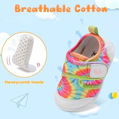 Image of FEETCITY Baby First Walking Shoes Boys Girls Infant Crib Shoes Breathable
