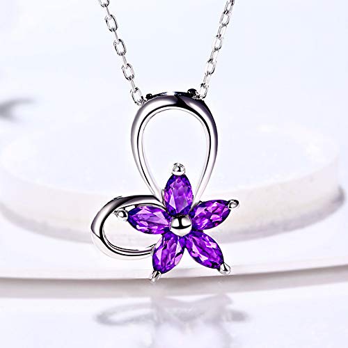 Collier améthyste naturelle en argent 925 idéal pour vos soirées - 2
