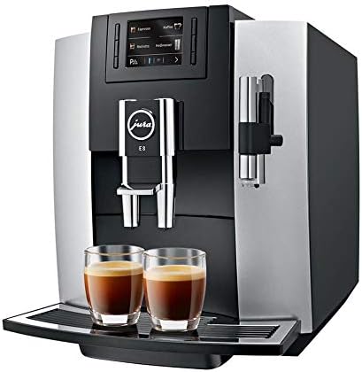 Jura E8 - coffee makers (freestanding, Espresso machine, Coffee, Coffee beans, Ground coffee, Coffee, Espresso, Hot milk, Latte macchiato, Ristretto, Black, Platinum)