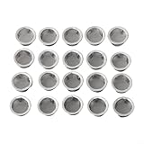 EffiFish Pfeifenfilter, Edelstahlrohrsieb, Siebfilter, Netzschale, konkave Filter, wiederverwendbar, Metallrohrzubehör, 20 Stück