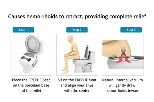 Freehe Seat, Fast Hemorrhoid Relief And Treatment, Draw Prolapsed Hemorrhoids Back Inside, Portable And Foldable, With Sitz Bath #TOP2